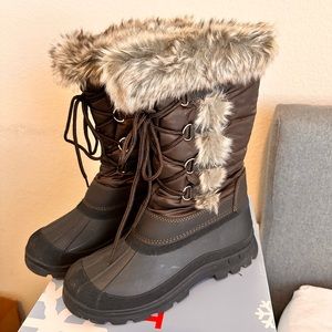 Adirondack women’s brown winter snow boots